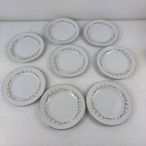 Sheffield Fine China Elegant 502 Bread Dessert Plates Set of 8 Japan 6.25in